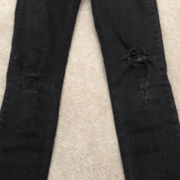 Rag & Bone Black Ripped Skinny Jeans - Picture 4 of 5